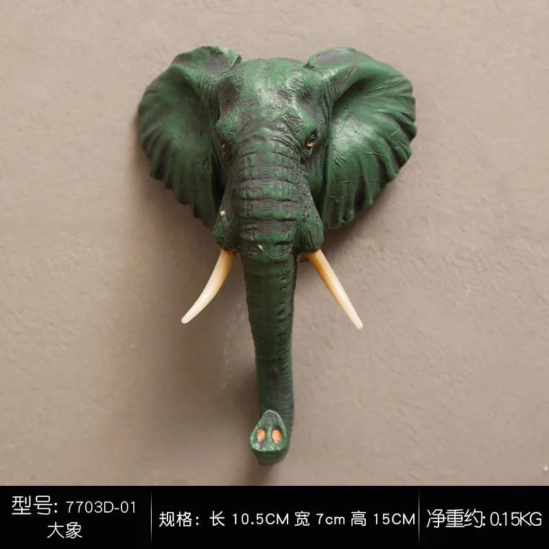 Новая винтажная смола настенная вешалка для одежды настенный крючок домашнее украшение стены стерео животное вешалка аксессуары для ванной комнаты