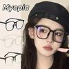 Oversized Myopia Eyeglasses Vintage Unisex Irregular Frame Eyewear Anti-Blue Light Near Sight Glasses for Women 0 To -6.0