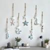 Jute Rope Wooden Pendant Mediterranean Sea Series Nautical Ornament  Home Decoration