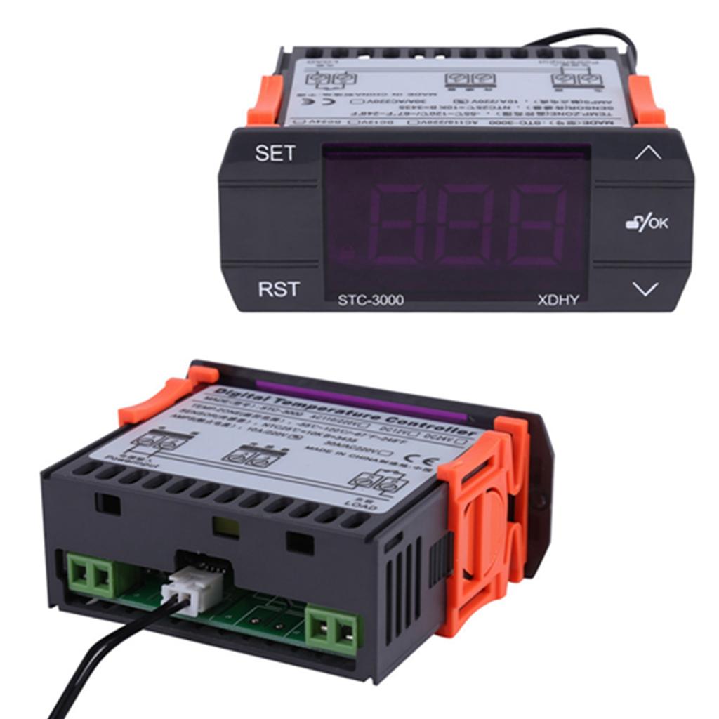 STC3000 220V Touch Digital Temperature Controller Thermostat With Sensor(30A)