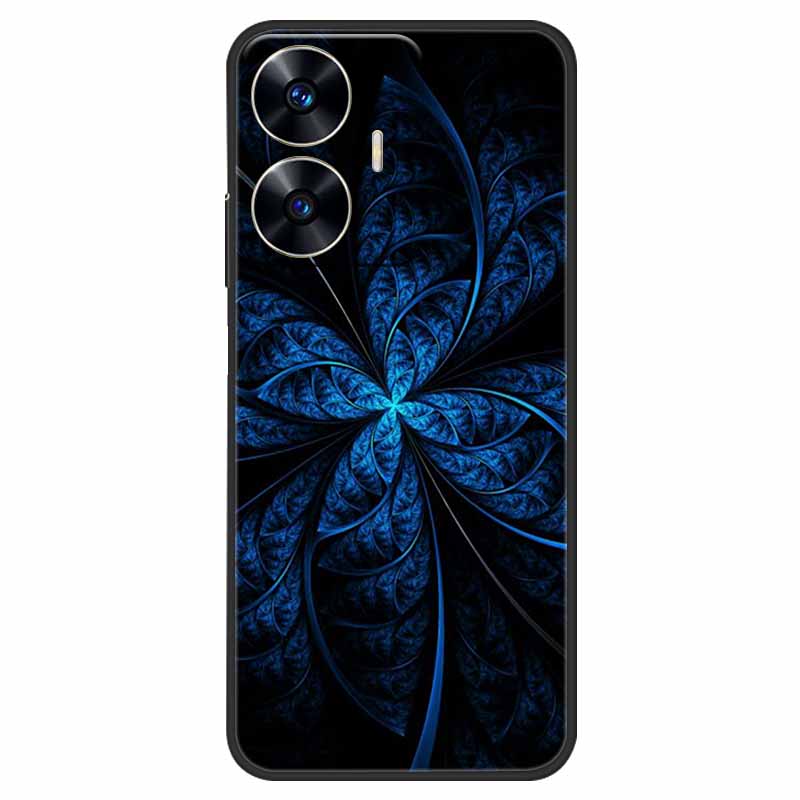 Чехол для телефона Realme C55 Черный Силиконовый Fundas Для Realme C55 RMX3710 ТПУ Мягкая Задняя Панель Coque Звезда Нарисована на RealmeC55 C 55