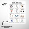Office Worker Exercises 3Pcs Chair Yoga Poster Set for Seniors Low Impact Stretching Exercise Beginner to Advanced Chart Elderly Seated Morning