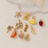 Trendy Four Leaf Clover Fruit Croissant DIY Pendant Charms for Jewelry New Design