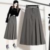 DIMANAF 2025 Plus Size Autumn High Waist Skirts Women Loose Skirt A-Line Fashion Maxi Pleated Skirts
