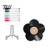 Creative Record Ornament Flower Vinyl Ornament, DIY Custom Board, with Shape Craft Display Stand Design, Personalized Birthday Anniversary Message