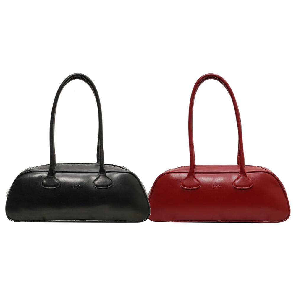 Женская модная сумка через плечо большой вместимости из искусственной кожи винтажная сумка под мышкой однотонная универсальная сумка-боулинг для поездок на работу