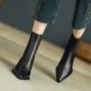 Сексуальные остроносые высокие каблуки, ботильоны, модные кожаные туфли «Челси», зима 2025 года, трендовая офисная обувь на толстой подошве, готические ботинки для женщин