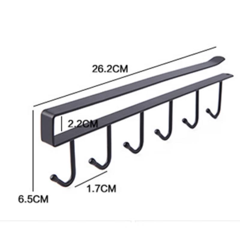 PINYU Kitchen Hooks, Under-Cabinet Hanging Rods, Long Racks, Suspended Hooks, Cabinet Storage Hangers, Bathroom Hooks