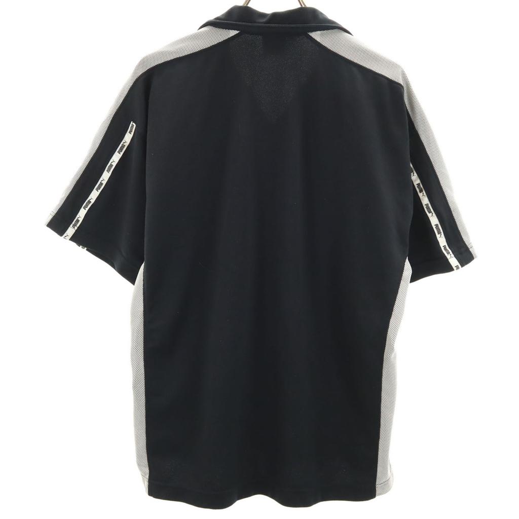 Puma 90-е Сделано в Японии Старый хит Union Куртка-трек с коротким рукавом M черный Мужская Б/У