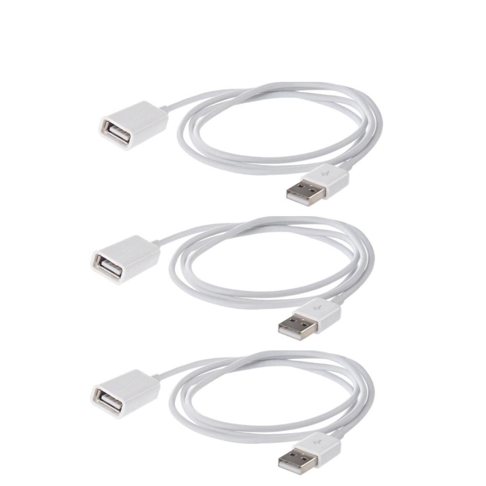 1-5 шт. Кабель-удлинитель USB 2.0, 1 метр/3,3 фута, штекер A-вилка на A-гнездо, высокоскоростная передача данных, универсальный адаптер USB-порта