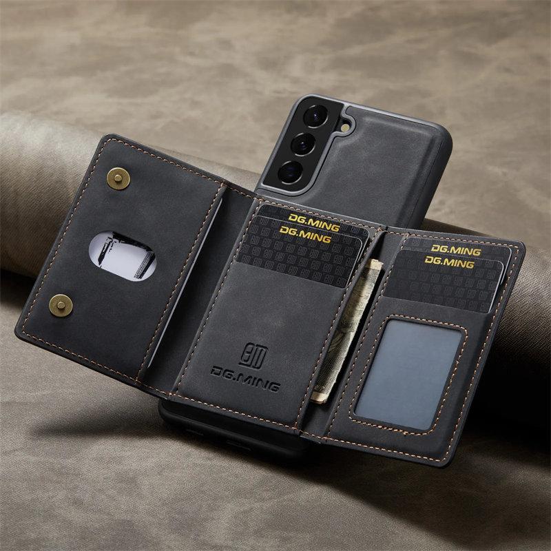 Магнитный съемный кожаный чехол-кошелек для Samsung Galaxy S23 Ultra S24 FE S22 S21 Plus Samsung Z Flip 6/5/4/3 держатель для карт