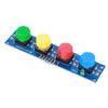 4 Independent Buttons Touch Button Module with Hat & LED Indicator Keyboard Module High Level Output for Arduino Or Raspberry Pi
