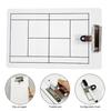 Dry Erase Tennis Coaching Clipboard Double-Sided Tennis Tactical White Board with Marker Pen for Tennis Training