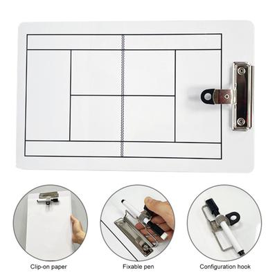 Планшет для тренировок по теннису Dry Erase, двухсторонняя теннисная тактическая белая доска с маркером для тренировок по теннису