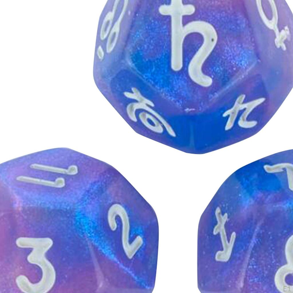 Акриловый набор кубиков D12 для астрологии, Игрушка для развлечений, для вечеринок, гадания, игр