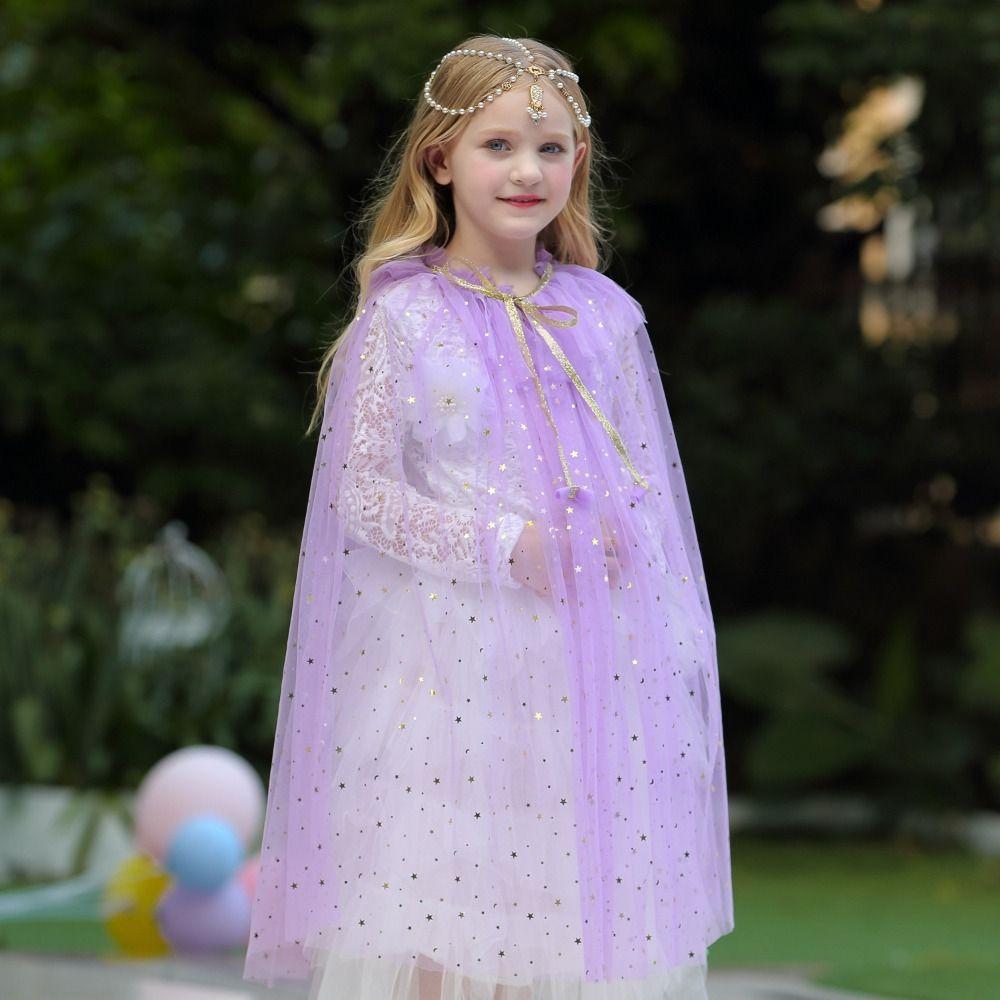 Sweet Girls Princess Cape Cute Girl Tulle Cloak New Children Costume Cloak