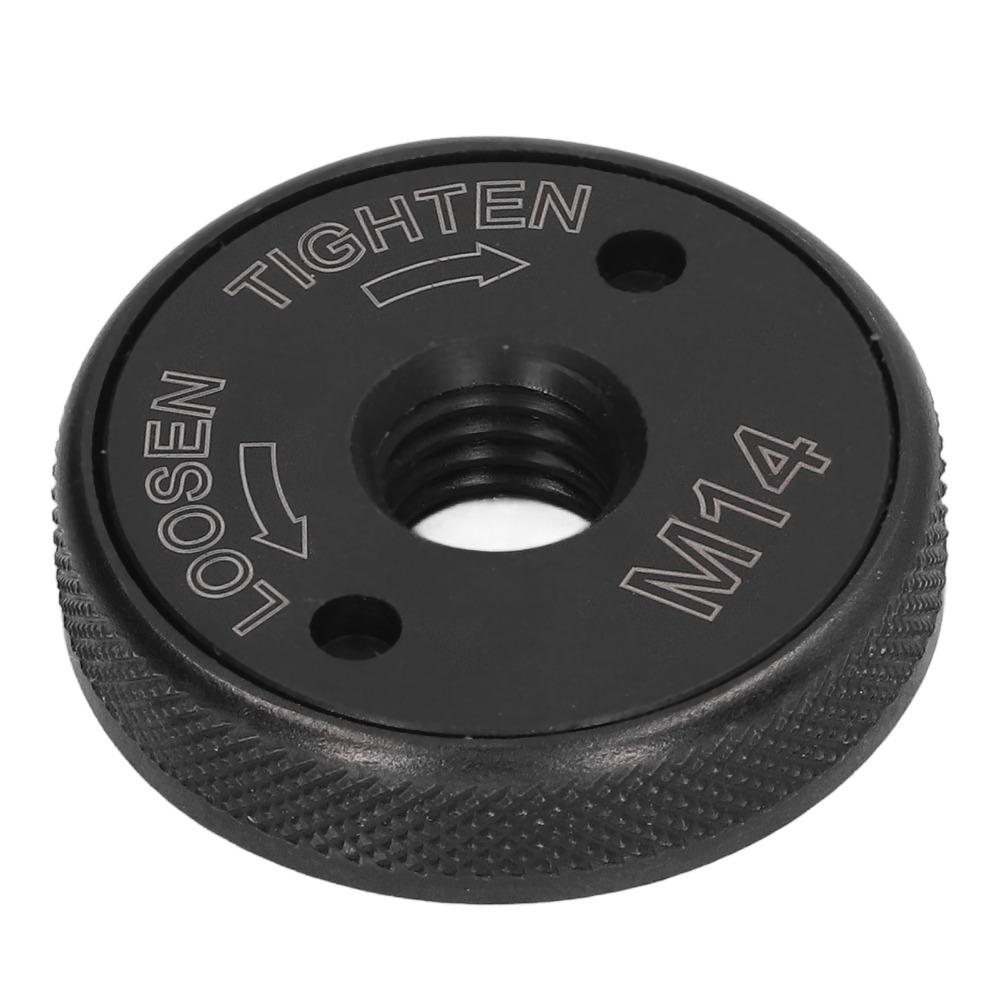 M14 Thread Angle Grinder Flange Nut Black Quick Change Self Locking Flange Nut Quick Release Flange Nut Pressure Plate Part