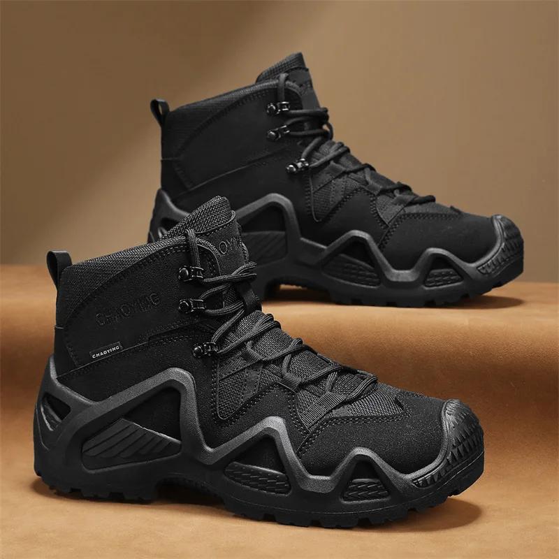 Мужские тактические ботинки, армейские ботинки, мужские военные ботинки для пустыни, непромокаемая рабочая защитная обувь, походная обувь для скалолазания, мужские уличные ботинки по щиколотку