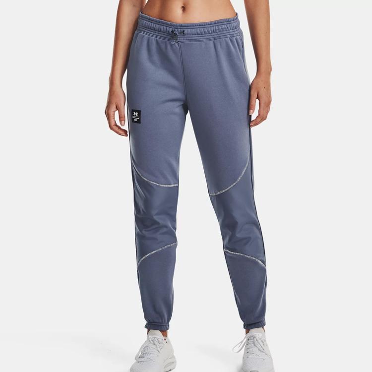 Under Armour Rush Series однотонные флисовые повседневные длинные брюки женские низ Morning-Purple 1374104-767
