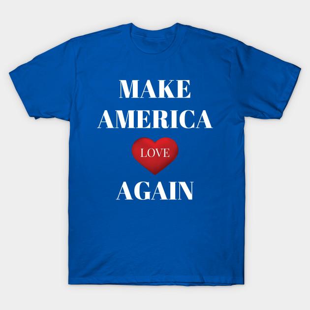 Модная унисекс футболка с принтом Make America Love Again, больших размеров S-5XL, 100% хлопок, топы, футболки с круглым вырезом и коротким рукавом