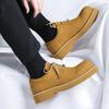 Увеличивающие рост туфли на платформе Paris big head мужские туфли Дерби ретро уличные красивые желтые кожаные туфли 177177-E