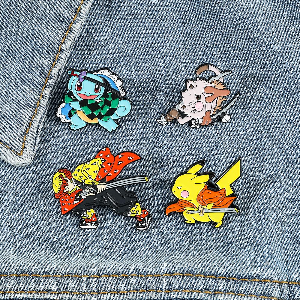 Anime Pikachu And Tmnt Enamel Pins Women Men Badge Backpack Collar Lapel Collection Jewelry Gifts