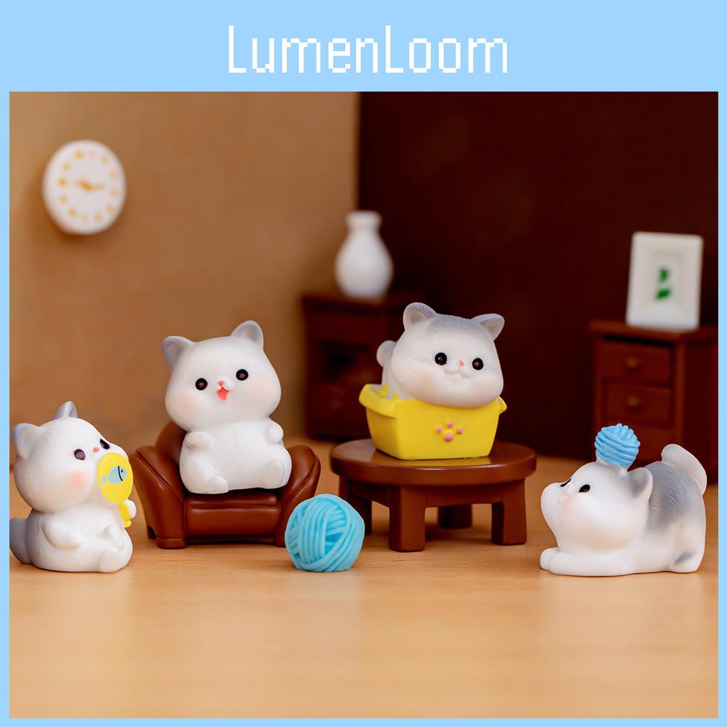Adorable Resin Cat Figurines For Diy Miniature Gardens Cute Desk Decor