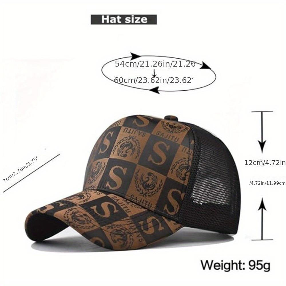 1 шт. Модная мужская бейсболка - Дышащая сетка, Snapback, Черный/Красный, Для активного отдыха и путешествий