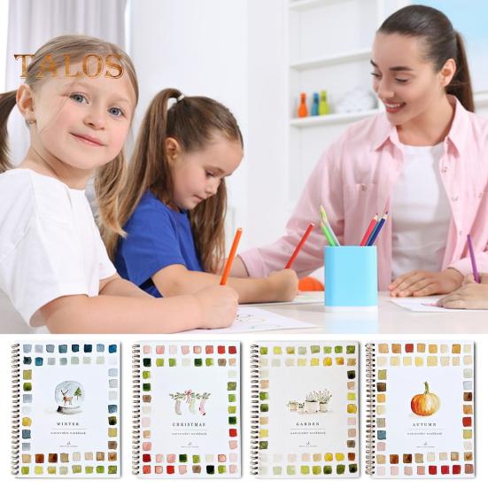 Watercolor Workbook 24 Colors Watercolor Painting Set with Brushes Spiral-Bound Water Coloring Book Art Craft Gifts for Beginners