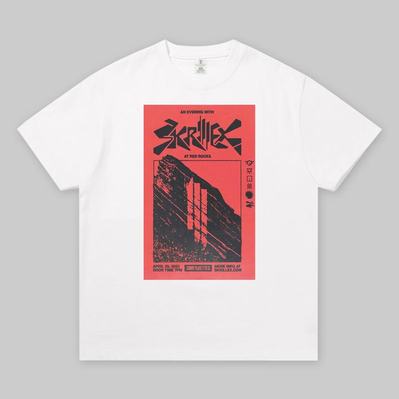 Футболка с коротким рукавом Skrillex, топ 100 Dj Clothing Around VAC Electric Syllabic Trampoline, модная повседневная мужская и женская футболка