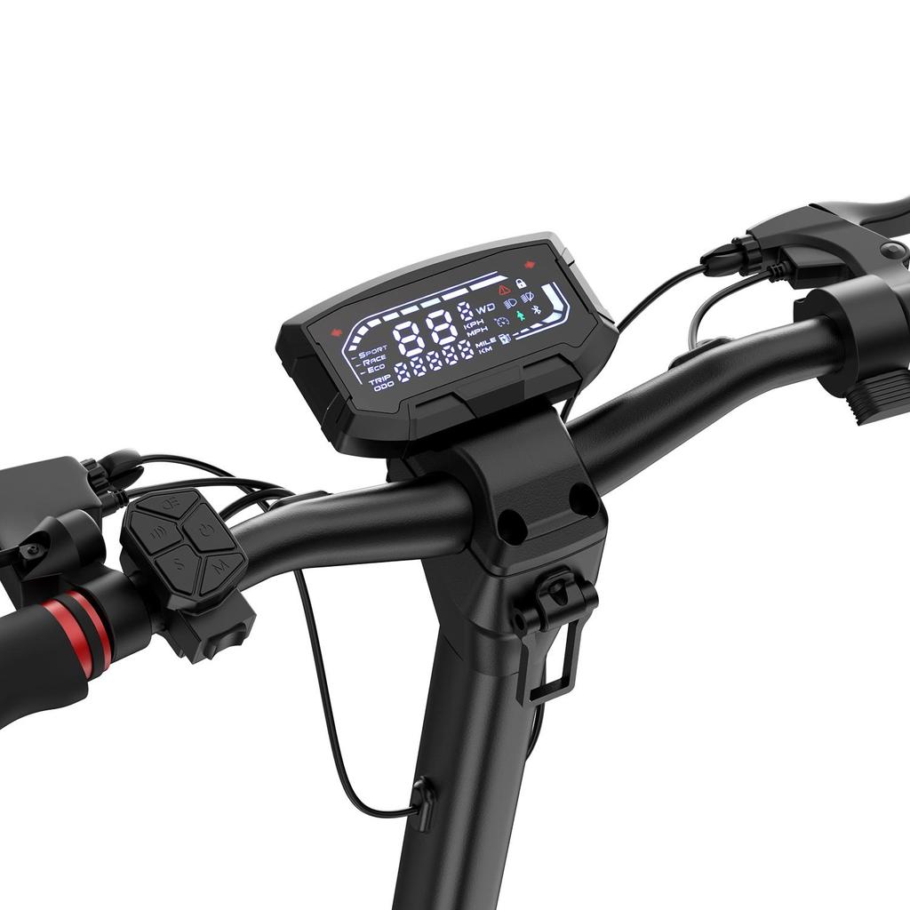 iScooter IX7Pro Внедорожный электросамокат для взрослых 2000 Вт, 48 В 17,5 Ач, Полная подвеска, Управление через приложение, 10" Внедорожный электросамокат с подсветкой