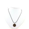 Stones and Minerals. Luxembourg 10 Cent Coin Necklace - Charlotte. Black Cord.