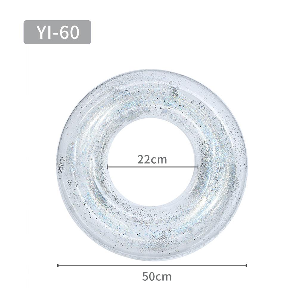 Прозрачный блестящий бассейн, кольцо для плавания, надувная трубка для взрослых и детей, гигантский поплавок для мальчиков и девочек, водная забавная игрушка, круги для плавания