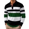 Autumn Winter Men Clothes Long Sleeve Stripe Polo Shirt Men Casual Fashion Golf Polo Shirt Slim Fit Tops 100% Polyester