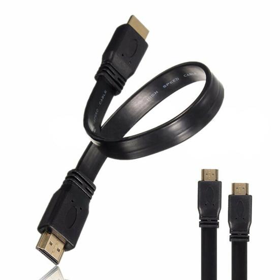 Высокоскоростной штекерный кабель HDMI-совместимый плоский к штекерному для аудио-видео
