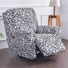 Geometric Recliner Sofa Cover Leopard Print Stretch Spandex Armchair Slipcovers Relax Lazy Boy Chair Covers Furniture Protector
