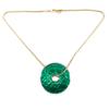 [P9554] - Golden Green 'Nora' Designer Necklace - 6 Cm