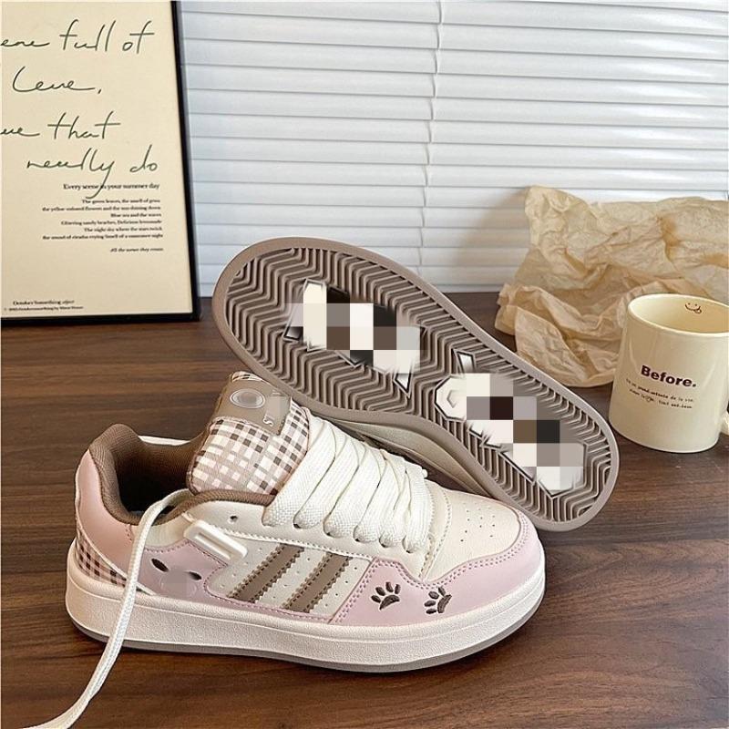 Campus Style Little White Shoes Women's Autumn New Breathable Board Shoes Versatile Students with Skirts Bread Shoes