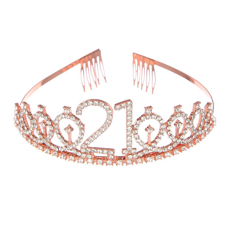 Модный сплав цифровая корона ободок со стразами корона на день рождения головной убор для мальчишника выпускной бал аксессуары для волос