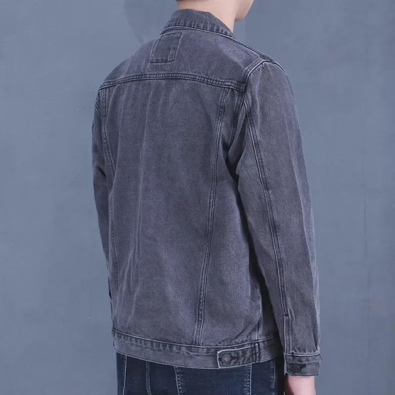 Мужская джинсовая рабочая куртка свободного кроя с несколькими карманами — модная, износостойкая, в наличии большие размеры
