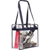Clear Bags Stadium Approved Clear Handbag with Zipper Closure Messenger Crossbody Bag with Adjustable Strap
