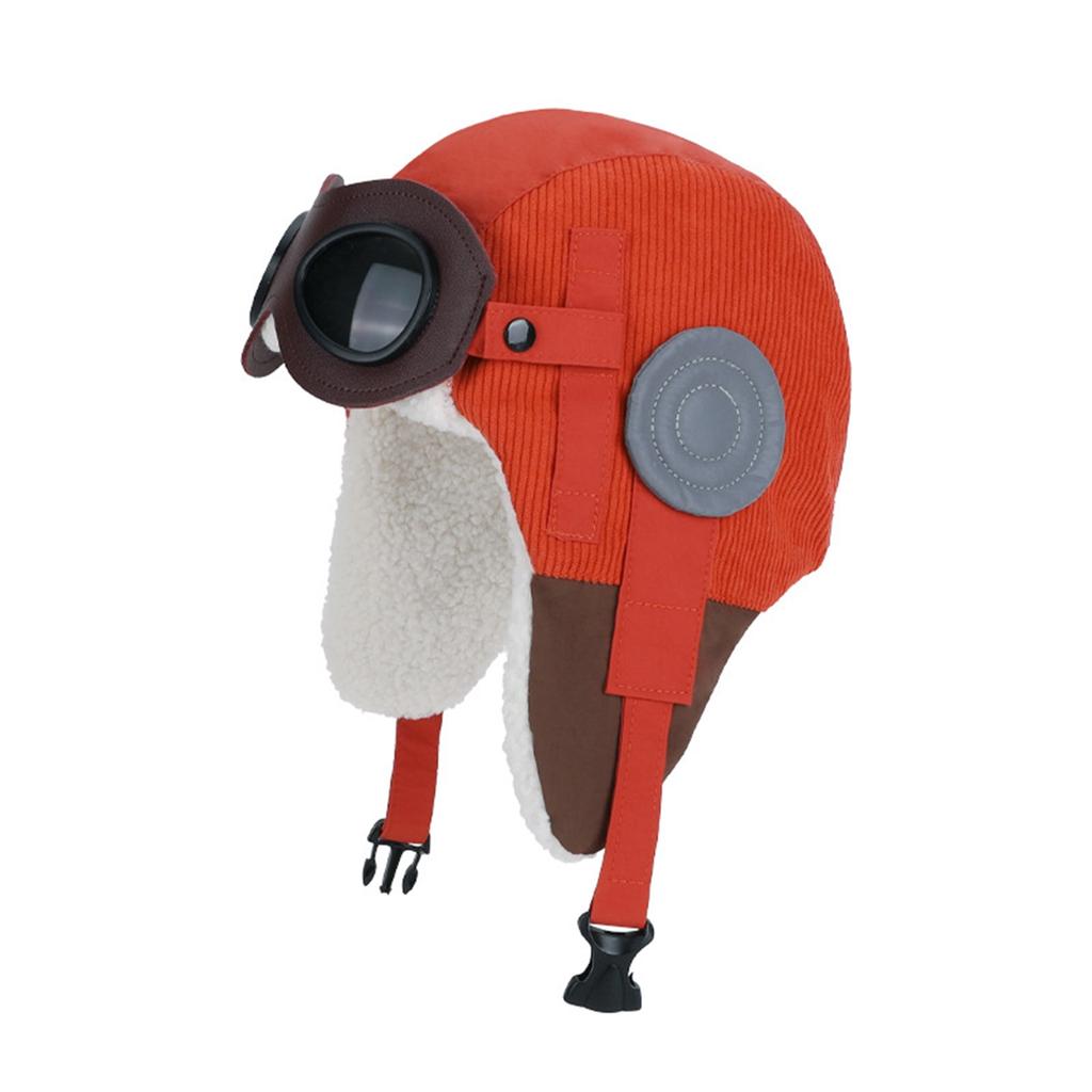 Зимняя шапка для детей, Ретро шапка Лей Фэн, Шапка с теплым флисом, Уши, Шапка для езды на мотоцикле