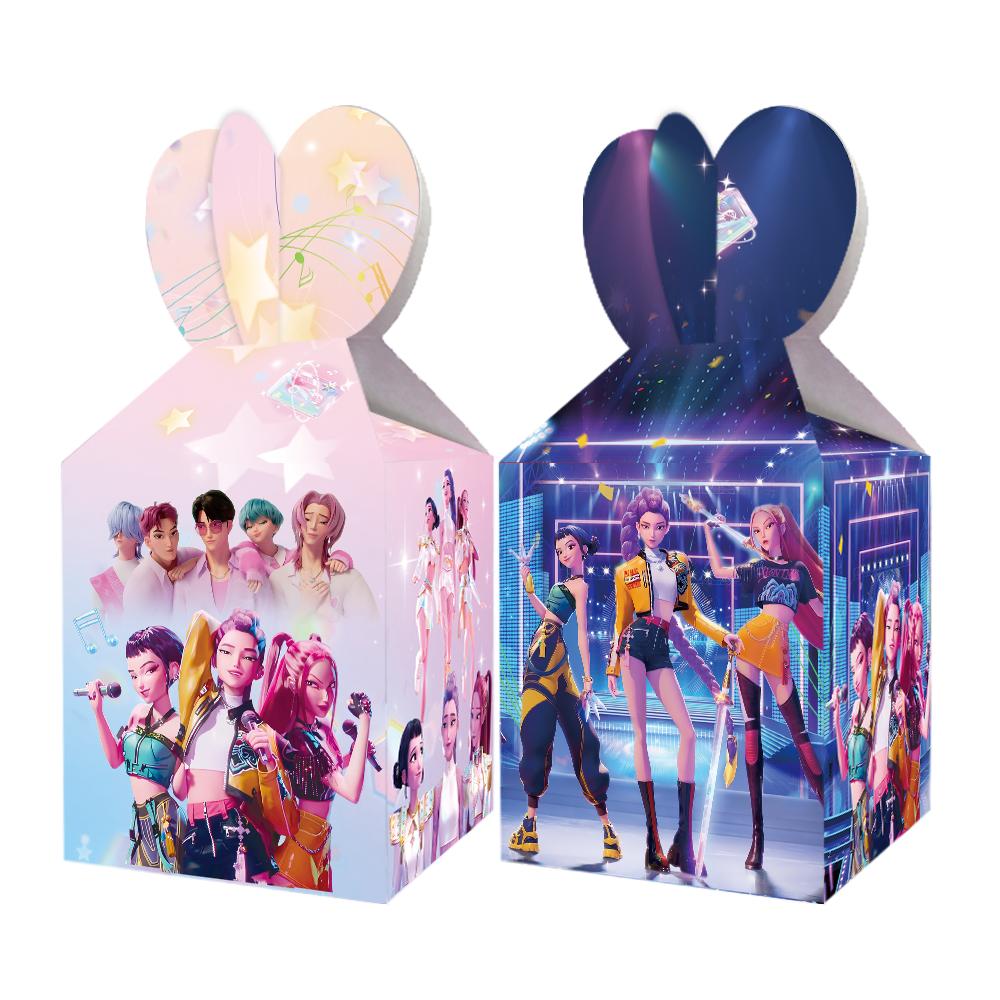Охотники на демонов Праздничные принадлежности Конфетная коробка Вечеринка для будущей мамы Корейский K-pop Аниме Украшение для дня рождения Дети День рождения Бумажные подарочные коробки