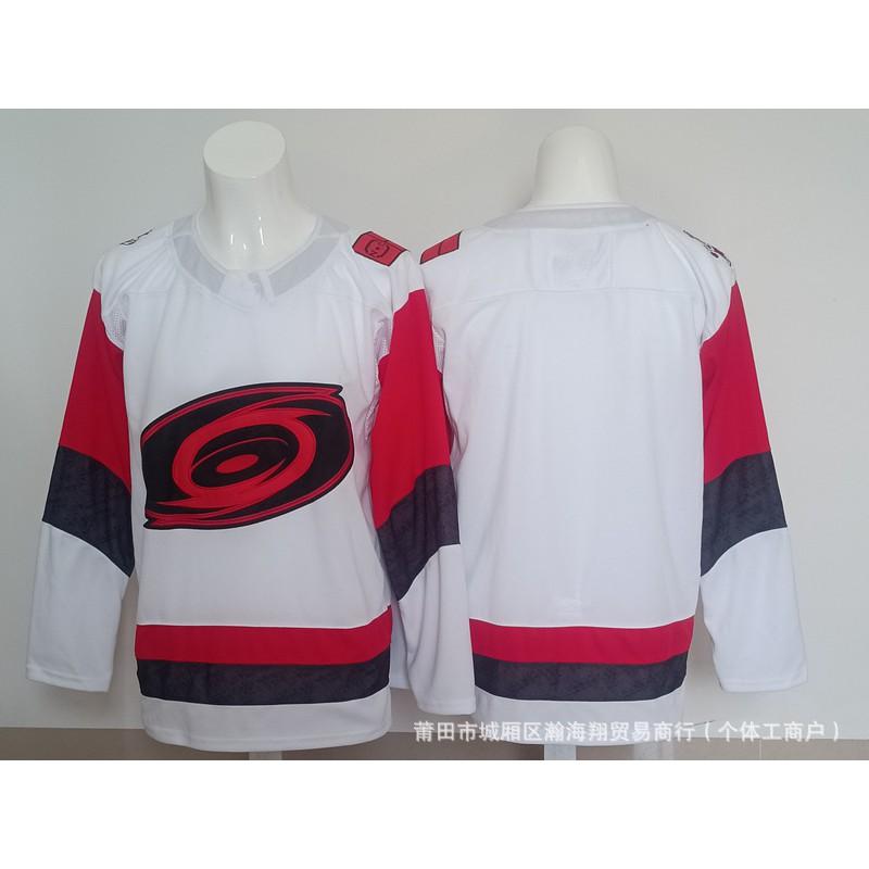 Hockey Jersey Mens Long Sleeve Ice Uniform With Embroidered Numbers 20 24 37 Hurricanes Team Style
