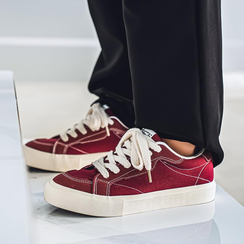 Brand Men Casual Shoes Street Designer Skateboarding Shoes 2025New Spring Breathable Board Shoes for Men Lace Up Sneaker