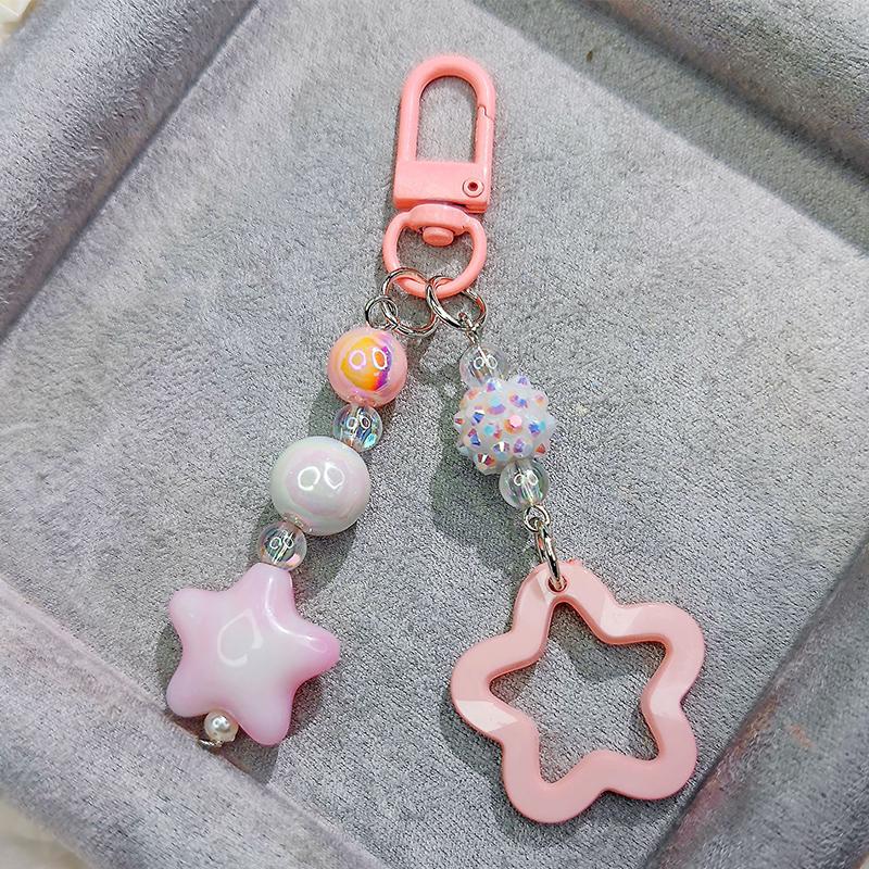 Полый акриловый Y2K пентаграмма звезда кулон брелок милый брелок подвеска для ключей автомобильный брелок держатель для ключей сумочка шнурок аксессуары