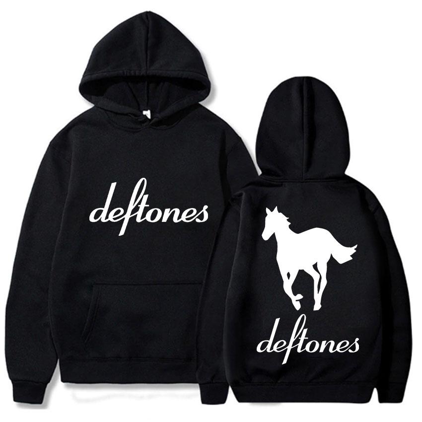 Толстовка Deftones с графическим принтом, с длинным рукавом, на флисе, с капюшоном и карманом, хип-хоп одежда, повседневные пуловеры