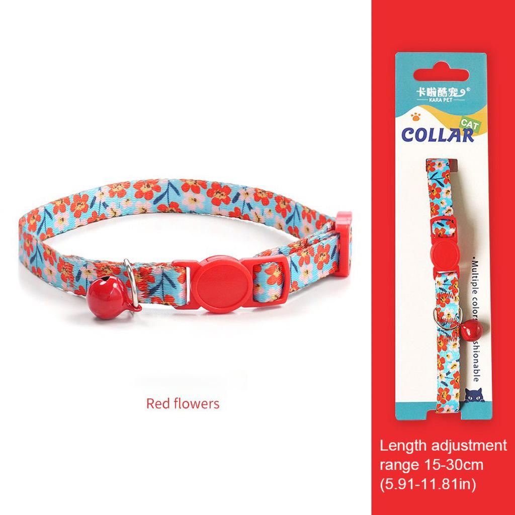 Cat Weaving 15-30cm Necklace Collar with Bell Anti-Suffocation Comfortable Safe Buckle Pet Decoration Accessory