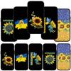 Для iPhone 16 15 X XR Samsung Galaxy S24 S23 Plus Xiaomi Redmi Note 13 12 11 Pro Max 10 14 OPPO Huawei Sunflower Ukraine Map Украинский флаг чехол для телефона
