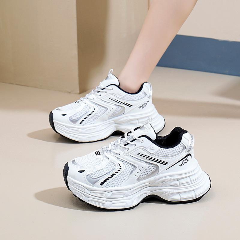 Ins Korean Version of Platform Dad Shoes 2025 Spring New Street Shot Student Running Sneakers Heightening Casual BL02